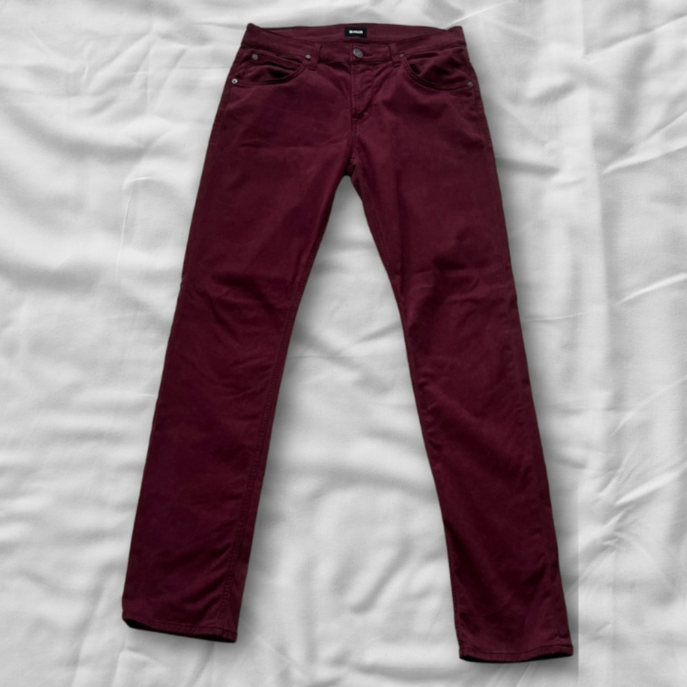 Hudson Blake Slim Straight Jeans Men’s 31x32 Burgundy